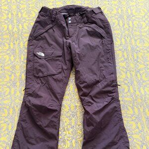 North Face insulated waterproof ski/snow pants HyVent, size large, brown